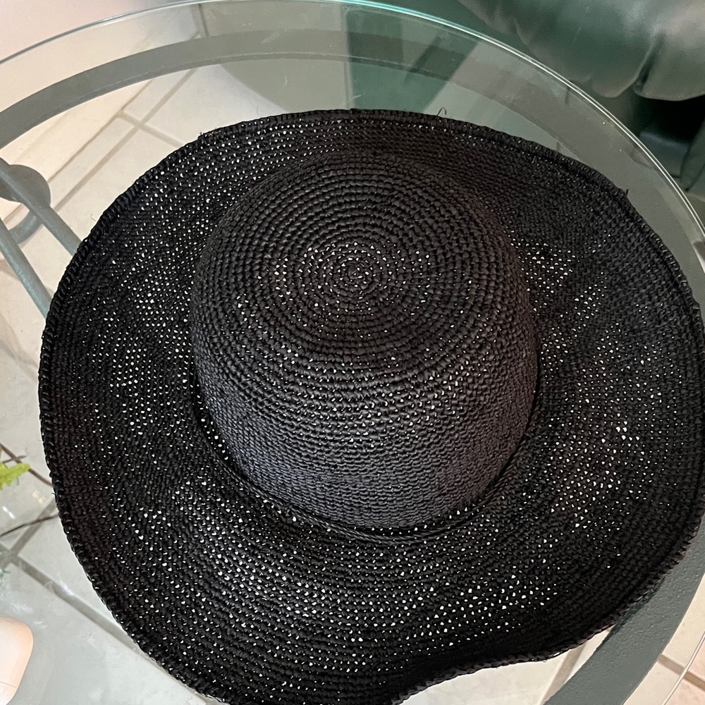 Helen Kaminski Black Woven Hat